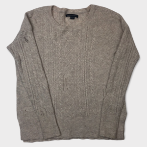 American Eagle Outfitters Gray Cable Knit Pullover Sweater Women’s Size XS